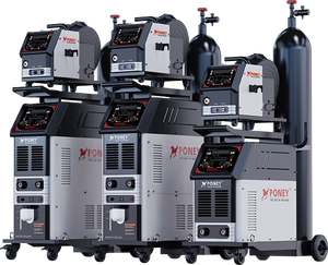 Famous Brand Double Pulse Industrial 500 DP High Duty Cycle 100% <strong>MIG</strong> MMA Multi Function Welding Machine <strong>Welder</strong> with Trolly - Product Image 1