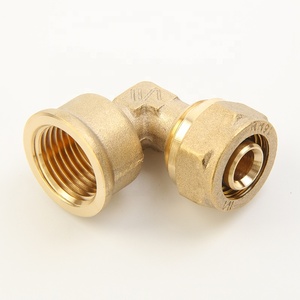 Raccord de <span class=keywords><strong>compression</strong></span> certifié pour système d'eau, <span class=keywords><strong>coude</strong></span> mâle en laiton - Product Image 4