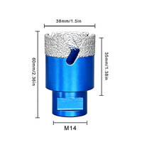 Scie cloche électrique portative brasée robuste pour carrelage, foret diamanté de 40 mm pour projets de construction polyvalents