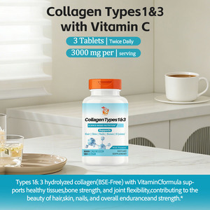 Tabletas de Colágeno Tipos 1 y 3 Más Vendidas con Colágeno Hidrolizado Tipos 1 y 3, Suplemento para el Cabello, la Piel y las Uñas Saludables - Product Image 3