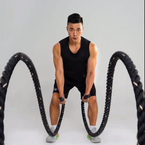 CZFIT Corde de combat réglable en polyester durable de haute qualité, 50 mm x 15 m, avec bloc de <span class=keywords><strong>poids</strong></span>, pour entraînement de fitness extrême, prix usine - Product Image 5