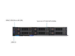 Pour traîneau de calcul Power Edge <span class=keywords><strong>MX750c</strong></span>, 32 emplacements DIMM DDR4, traîneau de calcul simple largeur 1U - Product Image 6