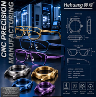 Services d'usinage du titane : Fabrication sur mesure de boîtiers de montres, maillons de montres et branches/montures de lunettes en titane selon les plans fournis