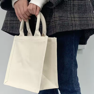 FS Dynertek Reusable Organic Cotton Canvas <b>Tote</b> <b>Bag</b> <b>Zipper</b> Closure Eco-Fashion Customized Color Medium Size Custom Shopping <b>Bag</b> - Product Image 6
