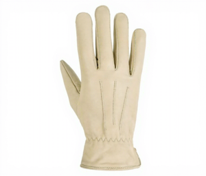 Gants en cuir de mouton longueur poignet, style uni, non doublés, respirants pour usage quotidien, printemps, automne et occasions décontractées - Product Image 1