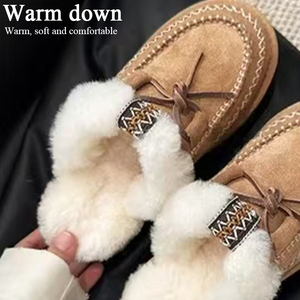 OEM&amp;ODM <strong>Women's</strong> Big Fleece Lined Snow <strong>Boots</strong> Thick Soles Lazy Person'<strong>s</strong> Essential Round Toe Half <strong>Slippers</strong> Ximia Thick Heel <strong>Boots</strong> - Product Image 3