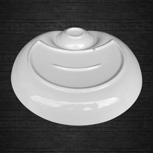 Plateau de service moderne en porcelaine <span class=keywords><strong>blanche</strong></span> avec bol à sauce intégré, assiette à apéritif en céramique, plateau à chips et à sauce, compatible <span class=keywords><strong>micro</strong></span>-ondes - Product Image 4