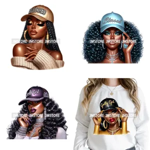 Adesivi Termotrasferibili DTF Lavabili Pronti da Applicare per Felpe con Motivo 'Black Girl Magic' e 'Christian Jesus Faith Blessed Pray' - Product Image 1
