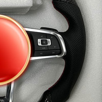 Volant de direction de style sport pour Volkswagen Golf 7.5 GTI MK7 Polo GTS GTD GTE R Passat CC R-Line en fibre de carbone
