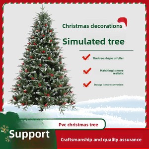 <span class=keywords><strong>Sapin</strong></span> de Noël artificiel floqué avec des pommes de pin et des flocons de neige tombants, décoration hivernale pour la maison et le salon - Product Image 3