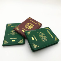 Personalizado RFID PU cuero pasaporte titular tarjetas carpeta Protector documento almacenamiento bolsa carteras cubierta