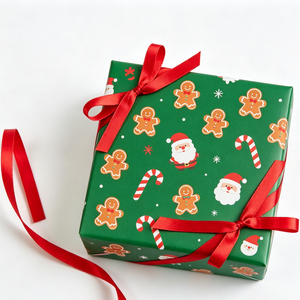 Bulk Wholesale Custom Printed Pattern Double Side Satin <b>Ribbon</b> OEKO Certified for Christmas & Holiday Gift Wrapping Packing - Product Image 1