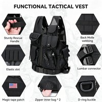 Sac banane tactique multifonctionnel en nylon imperméable avec fermeture éclair et fermoir, fixation Molle réglable pour gilet, grande capacité pour