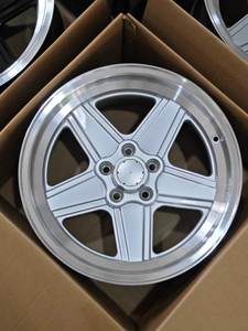 YQ cinque razze argento lega di alluminio fusione ruote auto un pezzo 16x8 16x9 17x8 17x9 - Product Image 3