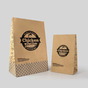 <span class=keywords><strong>Sac</strong></span> en papier personnalisé de qualité alimentaire ARoast Poulet Hot Dog Sacs en papier à emporter sulfurisés, Sacs en papier plats blancs à fond carré - Product Image 1