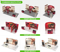 10x20ft 10x10ft Super Populaire Portable Canton Foire Salon Stand Stand d'exposition modulaire mur exposition