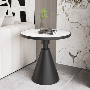 Tavolino da Caffè in Lastra <span class=keywords><strong>di</strong></span> Roccia con Struttura in Ferro, Design Nord Europeo Moderno, Ecologico e Personalizzabile per Soggiorno - Product Image 4