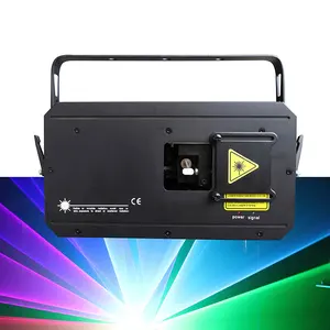 جهاز عرض الرسوم المتحركة ILDA DMX 1W RGB 3D ضوء الرسوم المتحركة بالليزر DJ ليزر المسرح RGB الأحمر الأخضر الضوء الأزرق