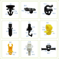 Clip de fixation pour garniture latérale de pare-brise en plastique automobile, clip de fixation pour moulure de montant A automobile, clips de fixation pour garniture de pare-brise