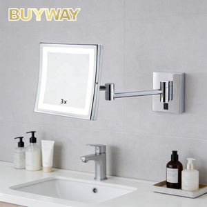 <span class=keywords><strong>Miroir</strong></span> de salle de bain à bras extensible avec lumière LED, <span class=keywords><strong>miroir</strong></span> de maquillage mural, <span class=keywords><strong>miroir</strong></span> <span class=keywords><strong>grossissant</strong></span> unilatéral - Product Image 1