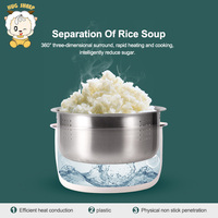 Penanak Nasi Listrik 220V, Panci Dalam Anti Lengket Otomatis Multi-fungsi Penanak Nasi