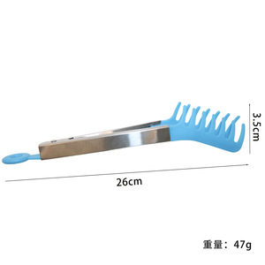 Pinces alimentaires en acier inoxydable 26 cm rouges, outil de cuisine multifonctionnel pour salade, pain, barbecue - Product Image 5