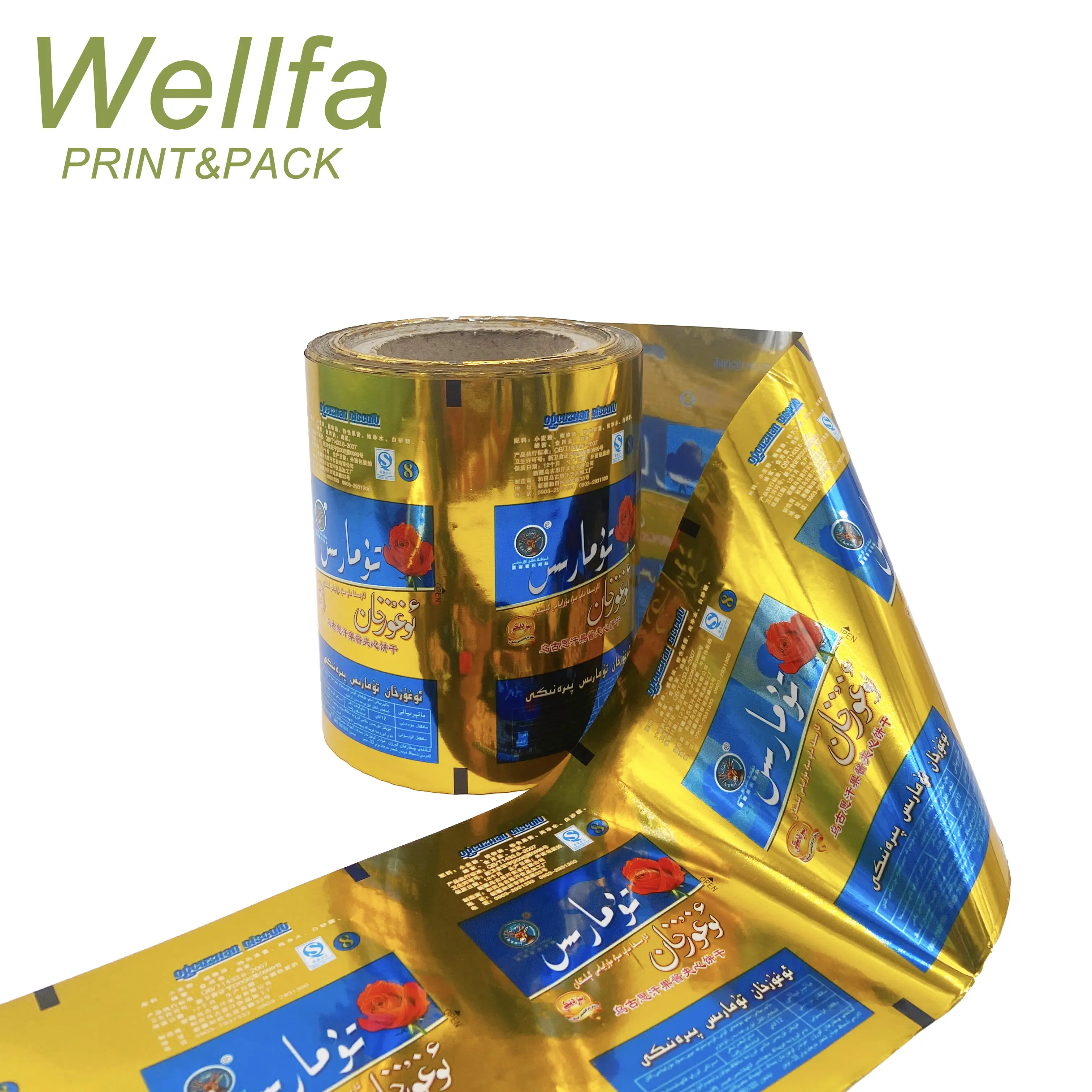 BOPP PET film in rollen aluminium folie cookie verpackung tasche