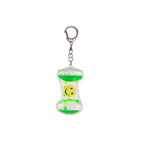 Porte-clés mignon à mouvement liquide huile-eau, en acrylique, avec bulles, vente en gros