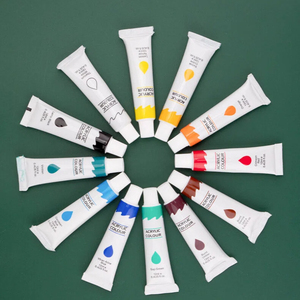 Ensemble de <span class=keywords><strong>peinture</strong></span> <span class=keywords><strong>acrylique</strong></span> non toxique de 12 couleurs, 12 ml, <span class=keywords><strong>avec</strong></span> kit de médium pour <span class=keywords><strong>verre</strong></span> et papier, pour la <span class=keywords><strong>peinture</strong></span> artistique - Product Image 3