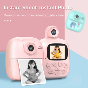 Appareil photo pour enfants, impression instantanée, objectif rabattable, selfie, écran IPS HD VGA de 2 pouces, 200 DPI, 1300 mAh, type <span class=keywords><strong>C</strong></span>, capture photo et <span class=keywords><strong>vidéo</strong></span>, rose, bleu - Product Image 3
