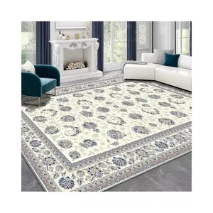 2024 Eco-friendly Custom White And Gold Large Carpets Non Slip Digital Printing Area Rug for Bedroom Home Decor Mats
