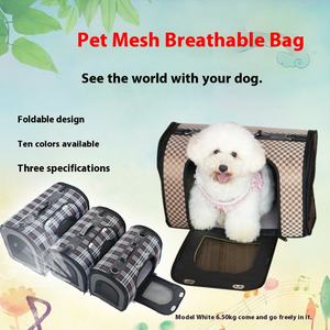 Venta al por mayor de moda Oxford perro mochila cuidadosamente seleccionado portátil plegable bolsa de viaje para perros pequeños gatos elegante mascota - Product Image 3