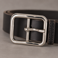 Boucles de ceinture pour hommes d'affaires, logo gravé sur mesure, alliage de zinc, métal résistant à la rouille, anti-rayures, pour ceinture en cuir