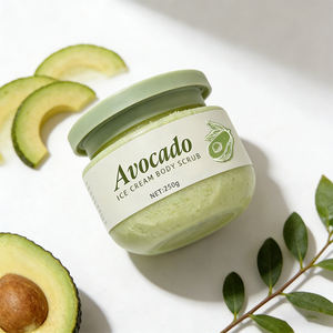 Оптовая продажа скрабов для лица и тела под собственной торговой маркой: отшелушивающий, осветляющий, глубоко очищающий сахарный скраб с авокадо - Product Image 1