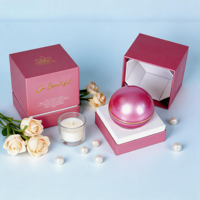 Boîtes rigides recyclables de luxe roses au design moderne et original pour l'emballage de crème pour le visage, présentoir en carton pour cosmétiques pour filles, lotion pour la peau