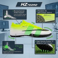 Tacos de Fútbol Personalizados con Amortiguación de Impactos, Zapatos de Fútbol TF para Entrenamiento en Césped Artificial, Crampones de Alta Calidad