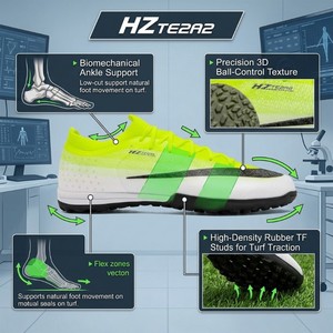 Chaussures <span class=keywords><strong>de</strong></span> <span class=keywords><strong>football</strong></span> personnalisées à étiquette privée, crampons <span class=keywords><strong>de</strong></span> foot anti-choc, chaussures <span class=keywords><strong>de</strong></span> <span class=keywords><strong>football</strong></span> TF pour entraînement sur gazon, crampons <span class=keywords><strong>de</strong></span> foot <span class=keywords><strong>de</strong></span> haute qualité - Product Image 2