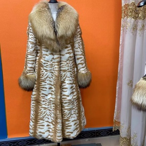 Nuova <span class=keywords><strong>pelliccia</strong></span> lunga e spessa, calda e alla moda, <span class=keywords><strong>con</strong></span> stampa leopardata, <span class=keywords><strong>con</strong></span> cappello - Product Image 4