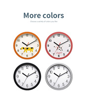 Jam Dinding Quartz Modern 10-Inci Tanpa Suara Gaya Antik Desain Lucu Dapat Disesuaikan Tampilan Jarum Satu Sisi untuk Ruang Tamu
