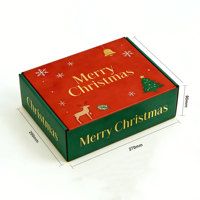 Boîte d'expédition de Noël en carton ondulé avec logo estampé or, personnalisable pour cadeaux et produits de beauté – Vente en gros