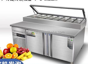 Présentoir frigo bar à salades fendu établi de conservation de la fraîcheur - Product Image 3