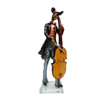 Statues de musiciens en résine pour la décoration de la maison, statues de jazz en polyrésine, figurines, décoration de la maison charmante, artisanat artisanal, art populaire musical