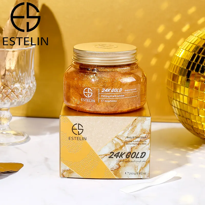 Hot Sale ESTELIN 24K Gold Firming Anti-Wrinkle Scrub For Body and Face