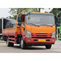 Truk Diesel Euro 5 Baru 700P 189HP 4X2 6m Single Cab Stake Body Cargo Truck dengan Kamera Belakang