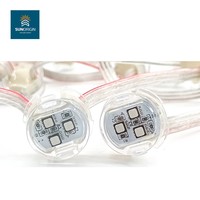 Module de pixels LED SMD5050 RVBW 12V 20mm étanche IP68, points lumineux adressables avec contrôle DMX512, garantie 5 ans, haute performance