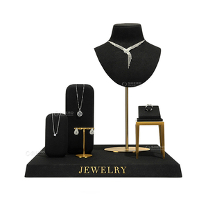 Présentoir à bijoux Shero Colliers Pendentifs Présentoir Ensemble de présentoirs à bijoux noirs - Product Image 2