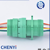 Grüner 9-Pin Auto Wasserdichter Steckverbinder Diagnosewerkzeug Runder Kabelbaum-Stecker HD16-9-1939S-P080 HD10-9-1939P-P080