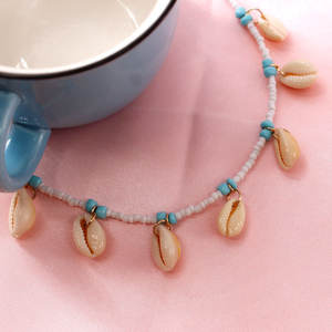 Tobillera <span class=keywords><strong>de</strong></span> Cadena con Cuentas <span class=keywords><strong>de</strong></span> Concha y Piedras, Diseño <span class=keywords><strong>de</strong></span> Moda Playera, Dorada, Metálica, Sexy, Económica, <span class=keywords><strong>para</strong></span> Mujer - Product Image 6