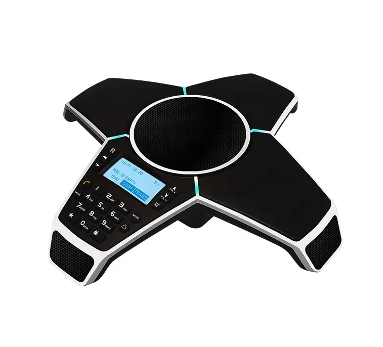 Eacome Konferensi Speakerphone IP600 VoIP Konferensi Telepon untuk SIP VoIP dan USB Ruang Konferensi Dukungan Mikrofon Eksternal