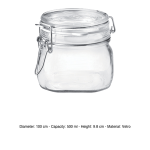 Fido Tarro de Vidrio 50 cl A 9.8 cm Ø 10 cm con Tapa Hermética Bormioli Rocco - Product Image 3